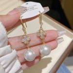 Zircon Crystal Drop Dangle Earring S925 Silver Hook Earrings E0300