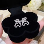 Silver Tone Zircon Sparkle Stud Earring S925 Silver