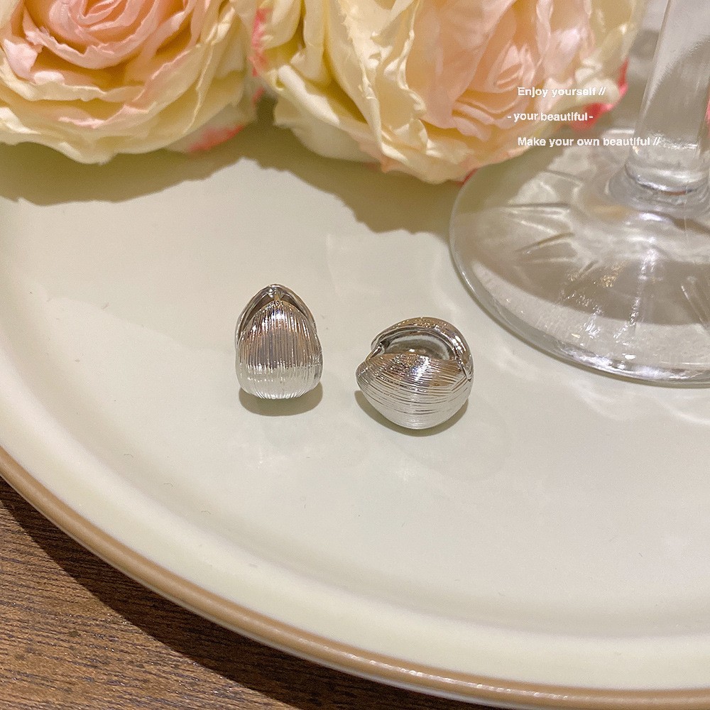 E0333____ Silver Tone Zircon Sparkle Stud Earring S925 Silver Needle E0333 - 图片 1