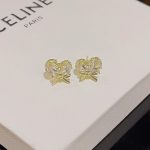 Silver Tone Zircon Sparkle Stud Earring S925 Silver