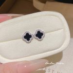 Small Zircon Crystal Stud Earring S925 Silver Needle E0494Silver