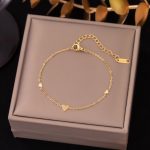 Gold Triple Heart Bracelet