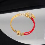 Gold Red String Blessing Bracelet