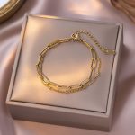 Gold Cross Pearl Bracelet