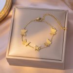 Gold Matte Butterfly Bracelet