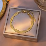 Gold Double Blade Bracelet