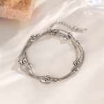 Steel Oval Snake Chain Bracelet