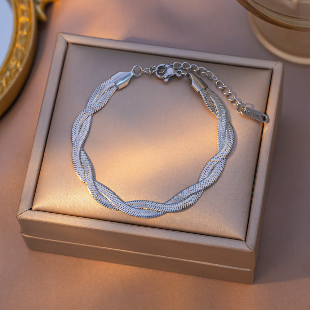 MP-BR-0070 Steel Double Blade Bracelet - 图片 1