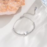 Silver Crystal Butterfly Bracelet