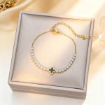 Gold Four-Leaf Clover Bracelet
