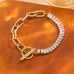 Gold Crystal Closure Bracelet
