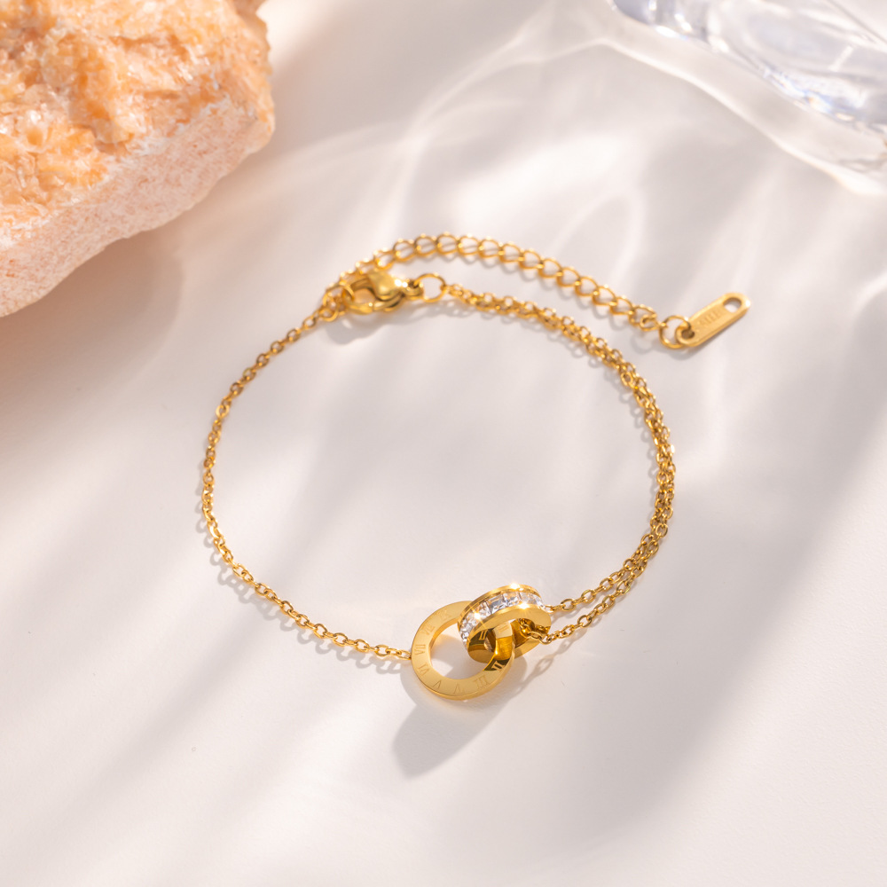 MP-BR-0085 Gold Roman Ring Bracelet - 图片 1