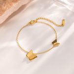 Gold Double Butterfly Bracelet