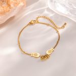 Gold Double Fish Pearl Bracelet