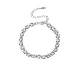 Steel Pattern Link Bracelet