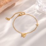 Gold Airplane Star Bracelet