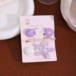 Purple Ocean 3-Piece Hair Clip Set