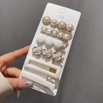 White 6-Piece Hair Clip Set