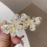 Crystal Butterfly Side Clip