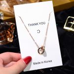 White Roman Double Ring Necklace