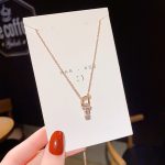 D Letter Double Ring Necklace