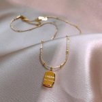 Letter Gold Bar Necklace