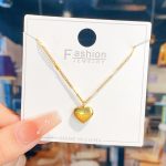 Gold Letter Heart Necklace