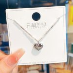 Silver Letter Heart Necklace