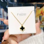Gold Double-Sided Four-Leaf Clover Necklace