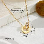 Gold Double Ring Necklace