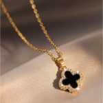 Double-Sided Four-Leaf Clover Necklace