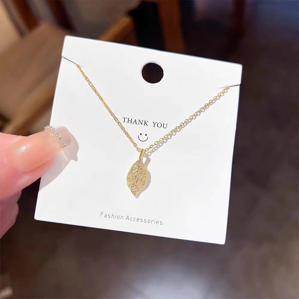MP-NK-0039 Leaf Necklace - 图片 1