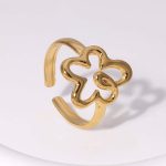 Gold Classic Band Stainless Steel Ring JR320-G7