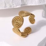 Gold Thin Ring Stainless Steel Ring JR328-G7