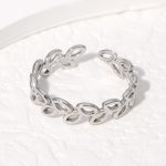 Silver Crossover Ring Stainless Steel Ring JR337-S7