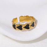 Gold Rope Ring Stainless Steel Ring JR341-GD