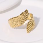 Gold Minimalist Ring Stainless Steel Ring JR391-G7