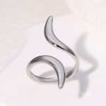 Silver Geometric Ring Stainless Steel Ring JR394-S7
