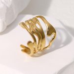 Gold Signet Ring Stainless Steel Ring JR404-G7