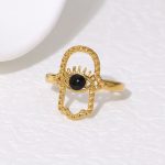Gold Chain Ring Stainless Steel Ring JR407-GD