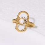 White Gold Chain Ring Stainless Steel Ring JR407-GW