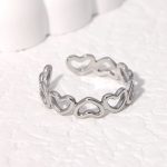 Silver Flat Band Stainless Steel Ring JR408-S7