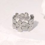 Silver Modern Ring Stainless Steel Ring JR420-S7