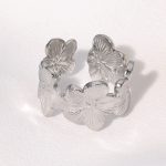 Silver Open Ring Stainless Steel Ring JR422-S7