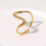 Gold Minimal Band Stainless Steel Ring JR427-G7