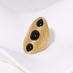 Gold Cuff Ring Stainless Steel Ring JR436-GD