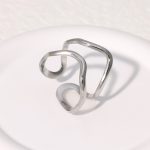 Silver Statement Ring Stainless Steel Ring JR437-S7