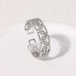 Silver Simple Band Stainless Steel Ring JR446-S7