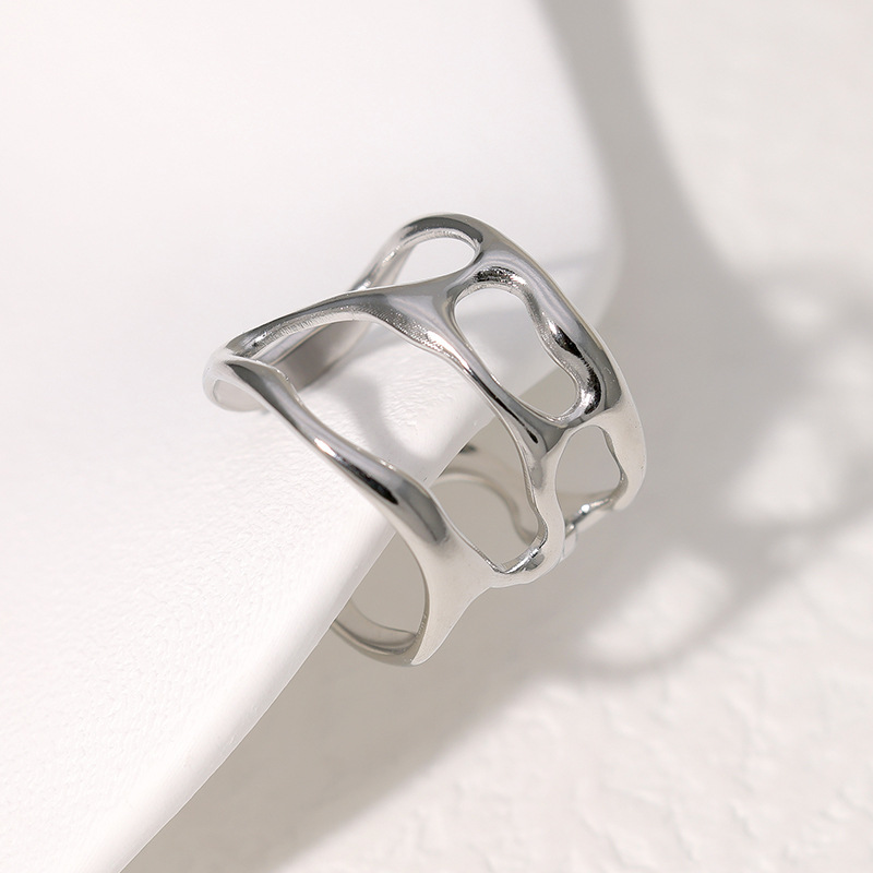 MP-RNG-0062 Silver Elegant Ring Stainless Steel Ring JR468-S7 - 图片 1