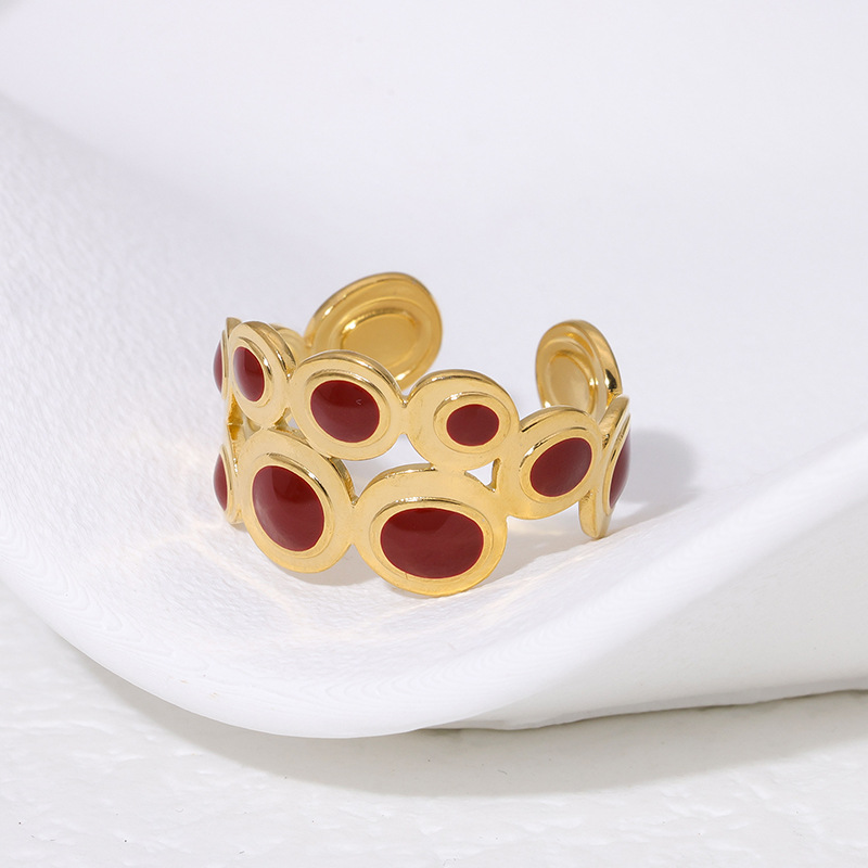 MP-RNG-0065 Rose Gold Band Ring Stainless Steel Ring JR473-GR - 图片 1